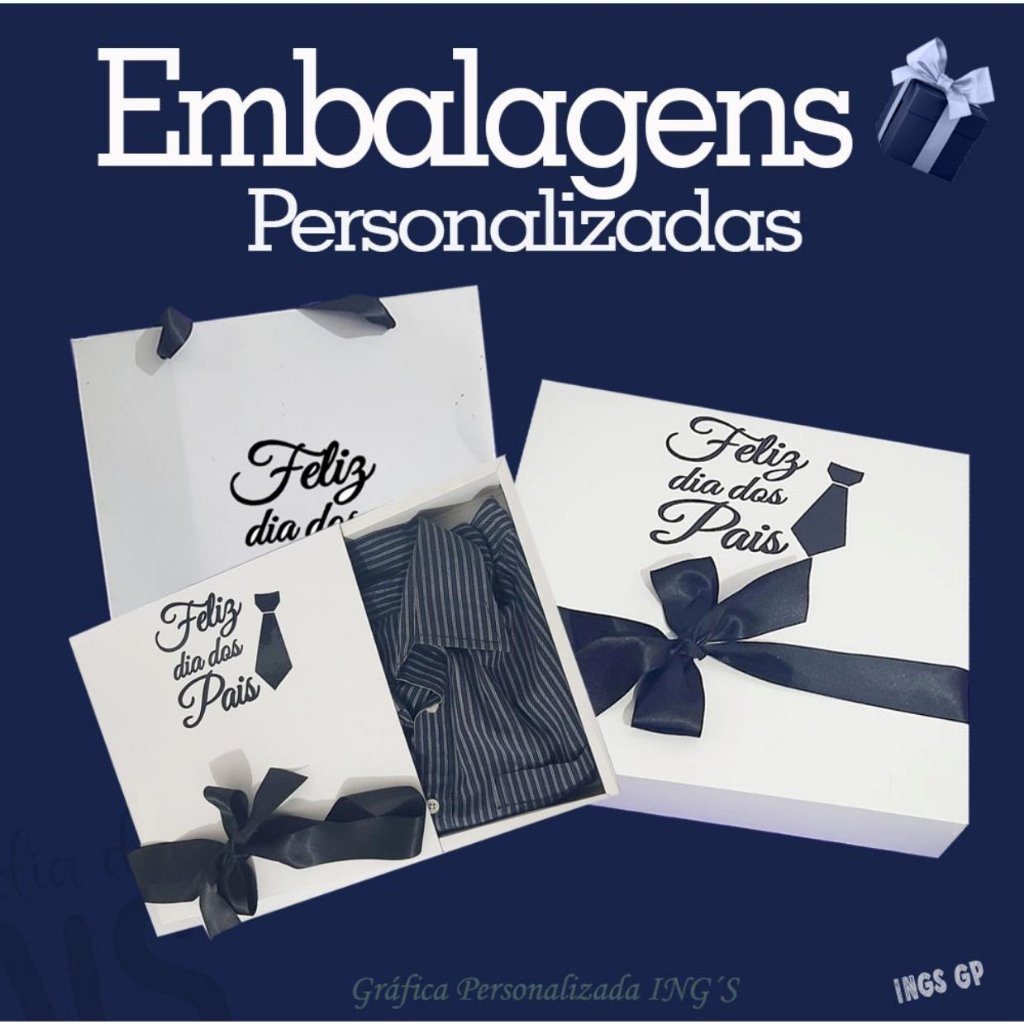 Caixa e Sacola Presente Dia dos pais