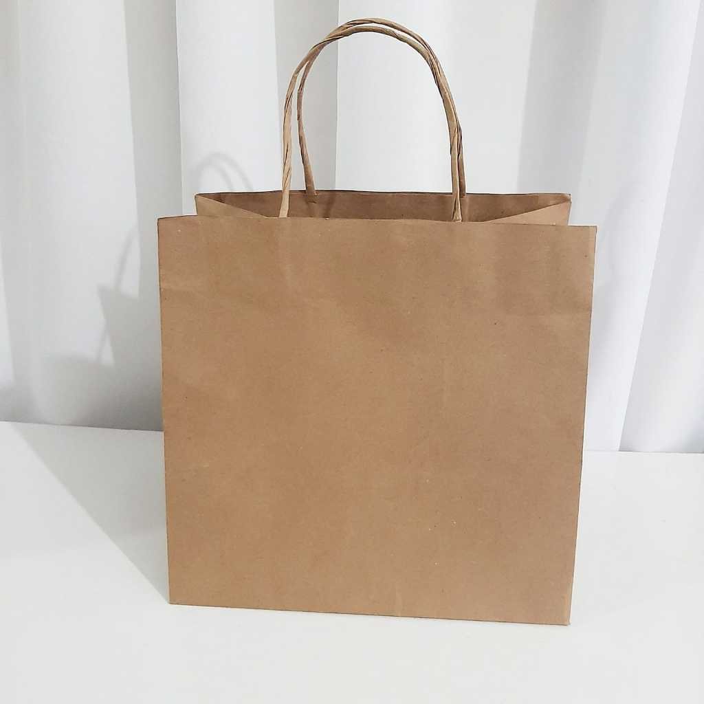 50 Sacolas kraft 23x22x17cm