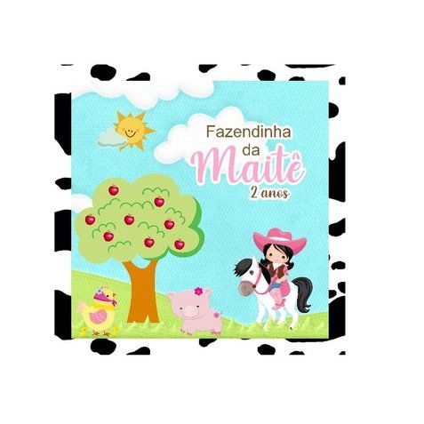 Kit Festa 70 Itens Colados Fazendinha Rosa - Imagem 8