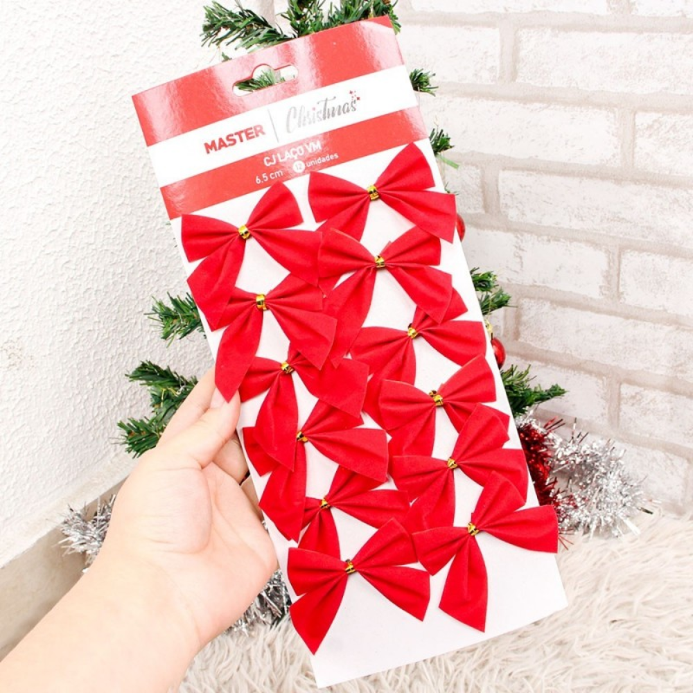 Lacinho de Natal – Cartela com 12 Unidades