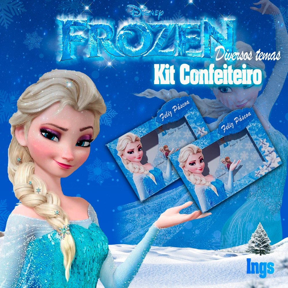 Caixa Kit Mini Confeiteiro Frozen Montada