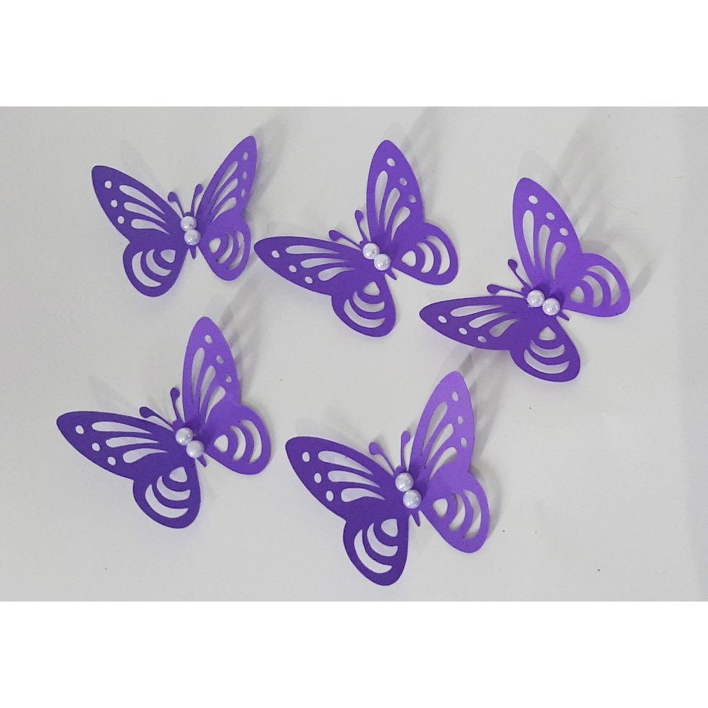 50 APLIQUES DE BORBOLETAS COLORIDAS - Imagem 2