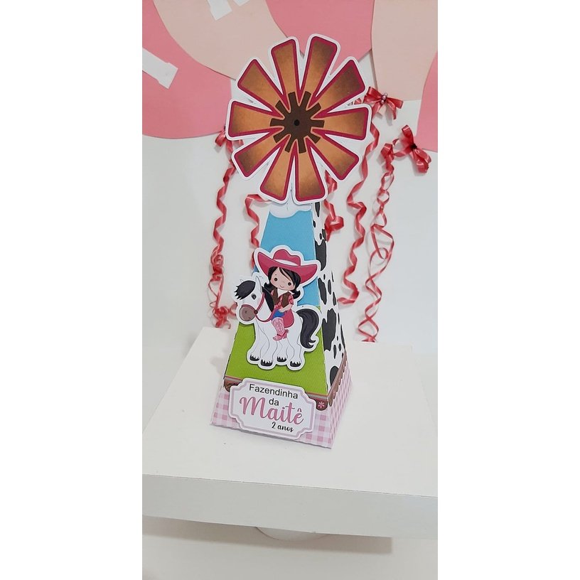 Kit Festa 70 Itens Colados Fazendinha Rosa - Imagem 5