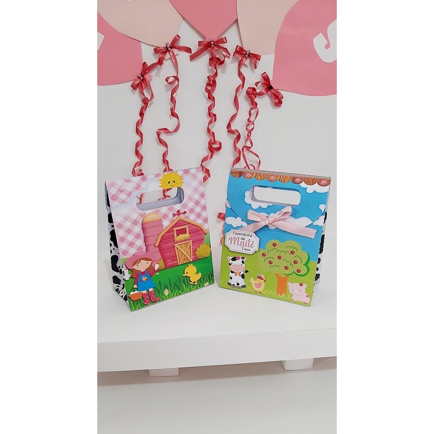 Kit Festa 70 Itens Colados Fazendinha Rosa - Imagem 3