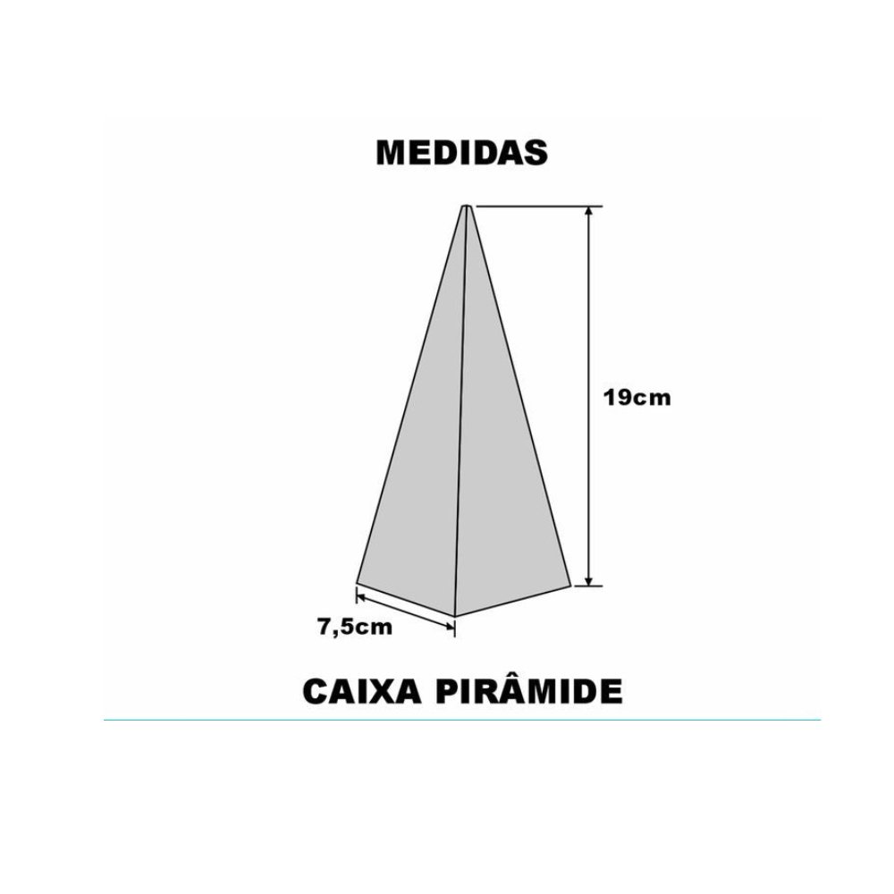 30 Caixas Pirâmide para o Cliente Personalizar - Imagem 3