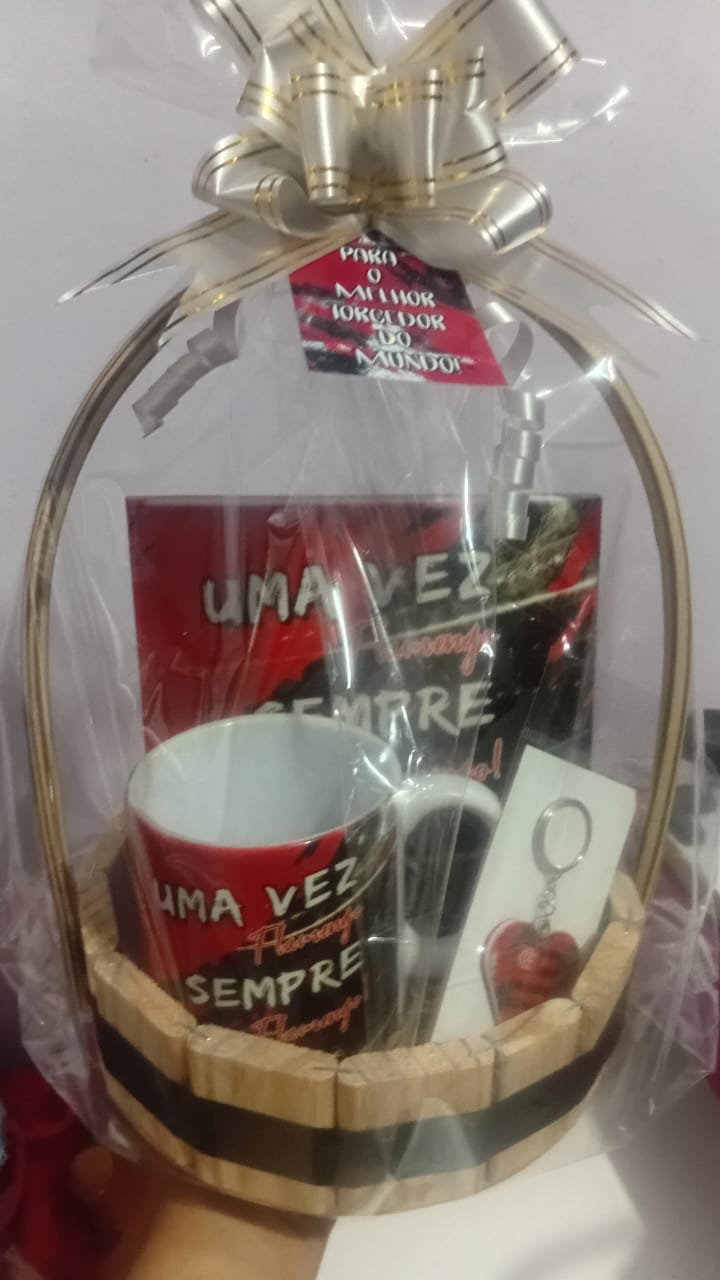 Cesta Flamengo Caneca Azulejo Chaveiro