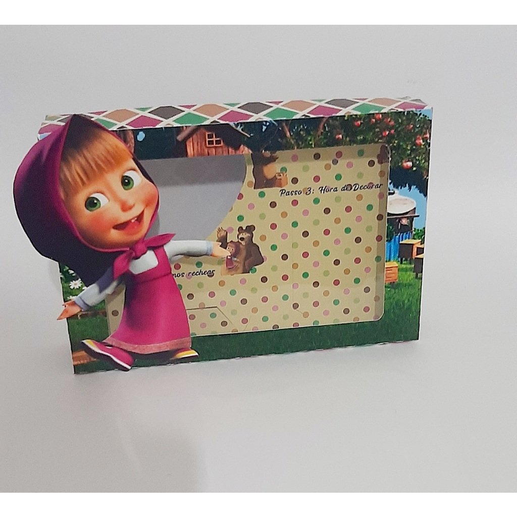 Caixa Kit Mini Confeiteiro Masha e Urso/ Montada