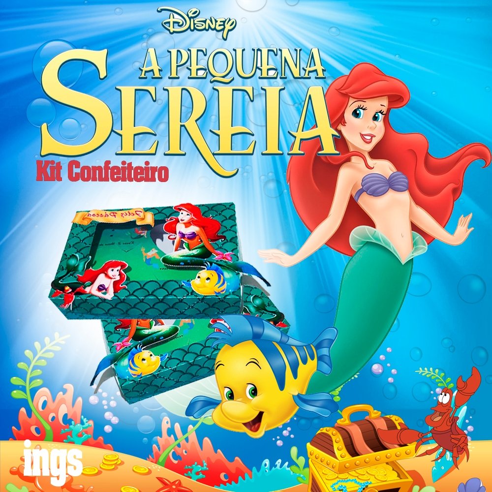 Caixa Mini Confeiteiro A Pequena Sereia