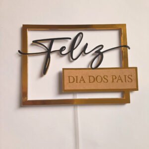 Topo de Bolo Feliz Dia dos Pais 2 15cm