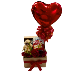 Caixa Amor Eterno MDF vermelha